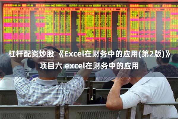 杠杆配资炒股 《Excel在财务中的应用(第2版)》项目六 excel在财务中的应用